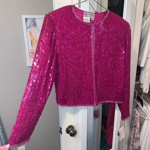 Vintage NWT Sequin Pink Blazer